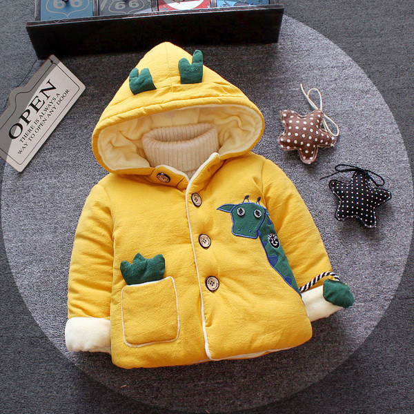 Καθημερινό παιδικό μπουφάν με κουκούλα και τρισδιάστατα στοιχεία κατάλληλα για κορίτσια και αγόρια