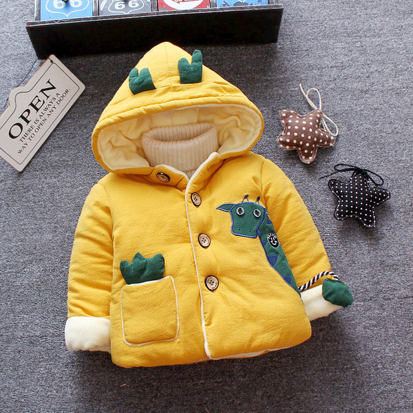 Καθημερινό παιδικό μπουφάν με κουκούλα και τρισδιάστατα στοιχεία κατάλληλα για κορίτσια και αγόρια