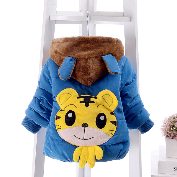 Μοντέρνο παιδικό μπουφάν  με απαλή επένδυση και 3D διακόσμηση σε διάφορα χρώματα