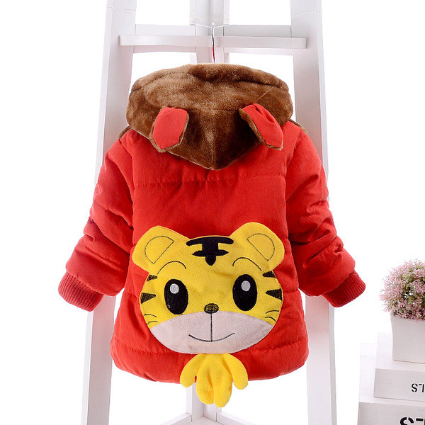 Μοντέρνο παιδικό μπουφάν  με απαλή επένδυση και 3D διακόσμηση σε διάφορα χρώματα