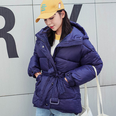 Дамско стилно яке в четири цвята с колан