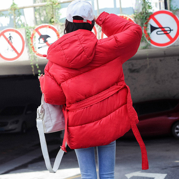 Дамско стилно яке в четири цвята с колан