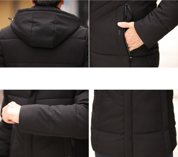 Мъжко изчистено зимно яке в два цвята