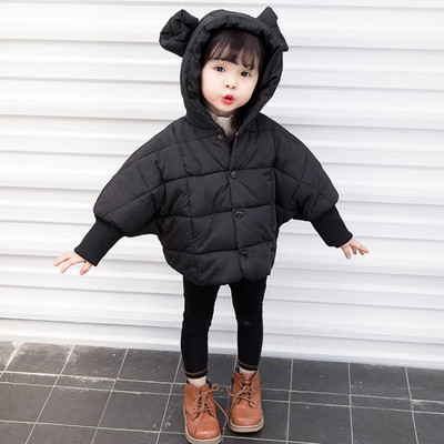 Gyermek téli kabát lányoknak kapucnival, három színben