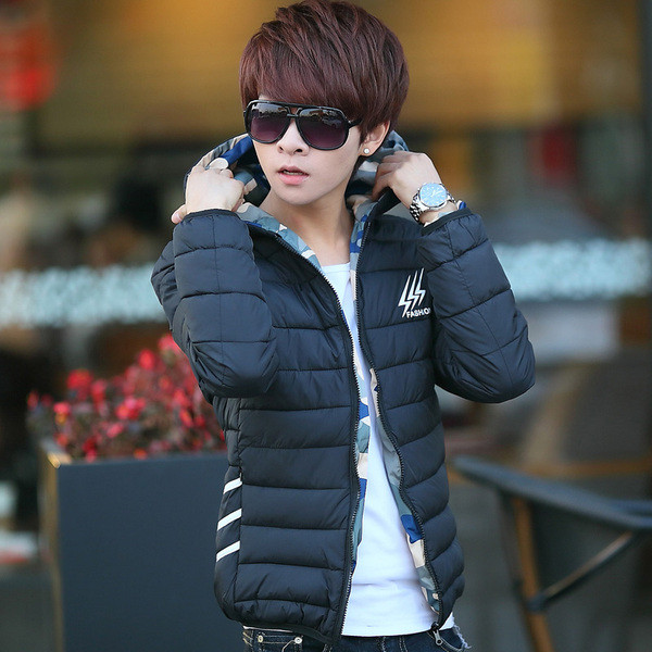 Alkalmi férfi kétsoros kabát kapucnival több színben