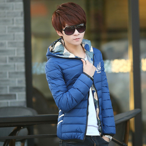 Alkalmi férfi kétsoros kabát kapucnival több színben