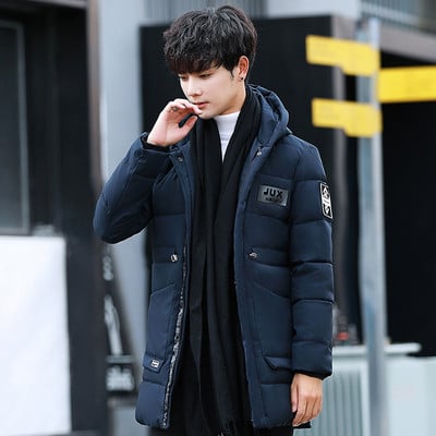 Elegáns férfi téli kabát három színben emblémákkal