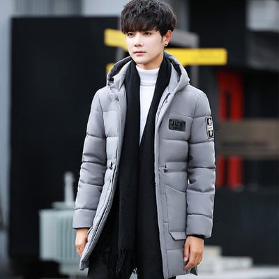 Elegáns férfi téli kabát három színben emblémákkal