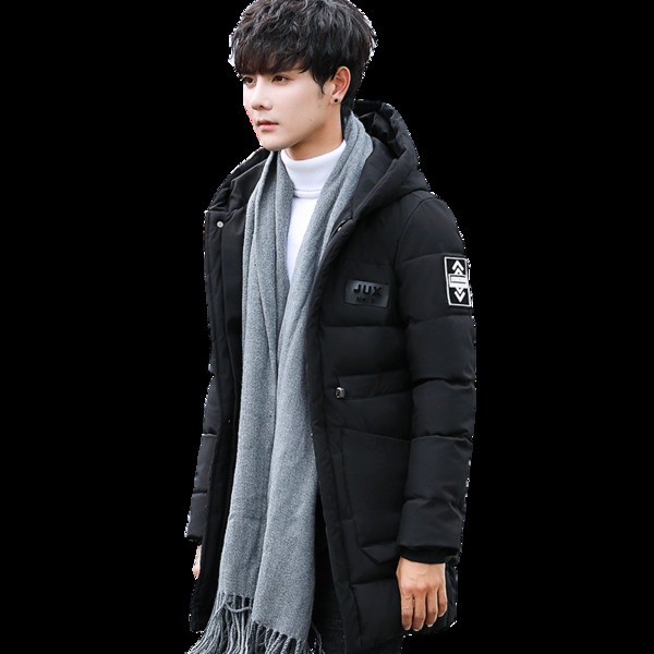 Elegáns férfi téli kabát három színben emblémákkal