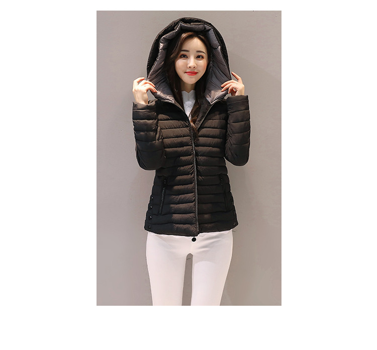 Modern női kabát kapucnival, két színben