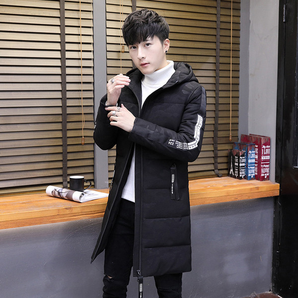 Elegáns férfi hosszú kabát vastag béléssel