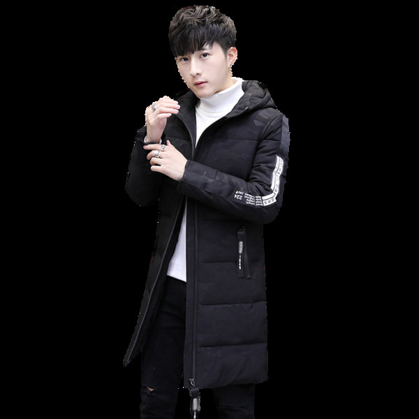 Elegáns férfi hosszú kabát vastag béléssel