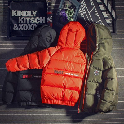 Geaca de iarna pentru baieti cu inscriptii in trei culori