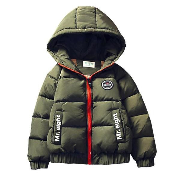 Geaca de iarna pentru baieti cu inscriptii in trei culori