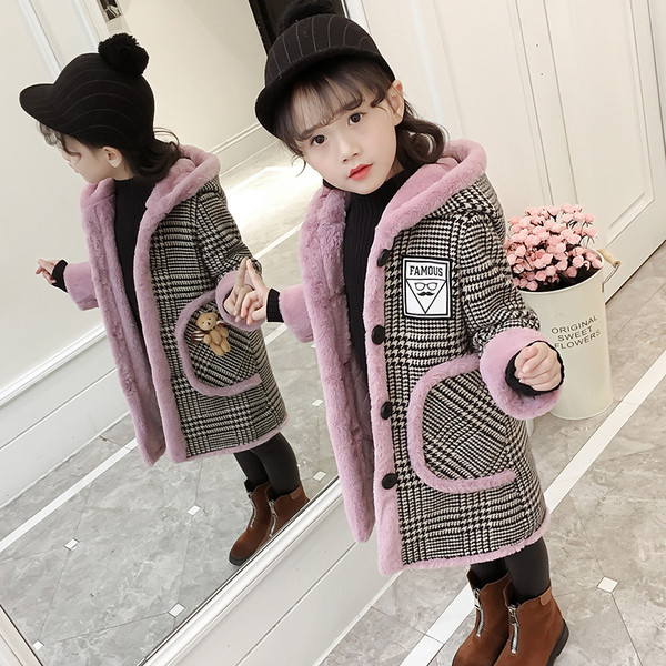 Κομψό παιδικό χειμωνιάτικο μπουφάν για κορίτσια σε δύο χρώματα