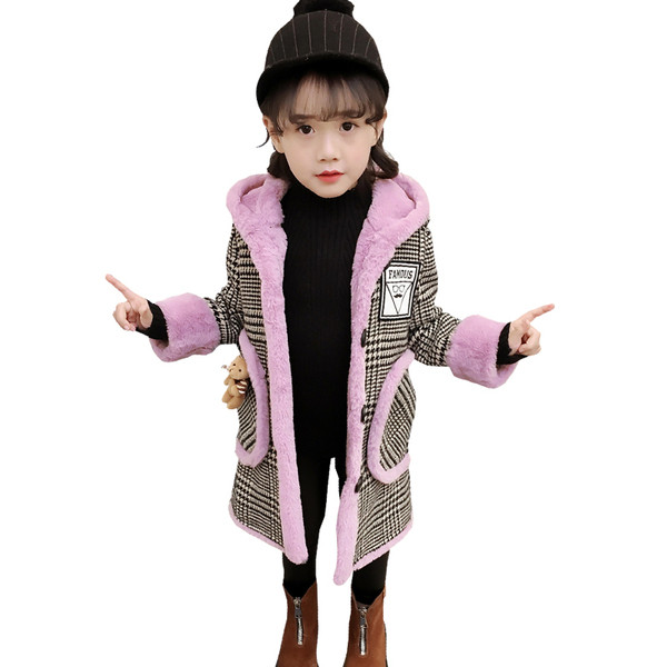 Κομψό παιδικό χειμωνιάτικο μπουφάν για κορίτσια σε δύο χρώματα