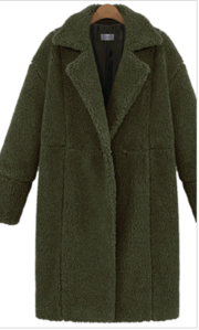 Női pehely hosszú kabát ujján cipzárral, többféle színben