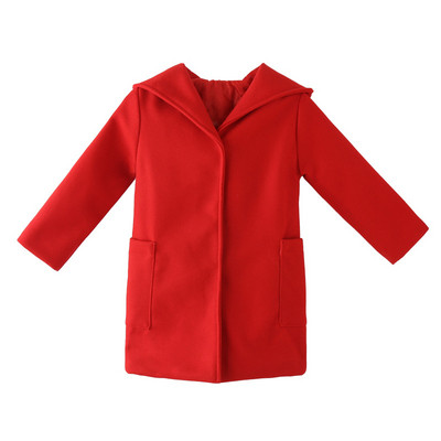 Μοντέρνο παιδικό παλτό με κουκούλα σε τρία χρώματα