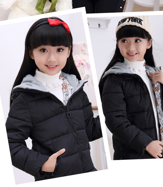 Téli gyerekkabát négy színben lányoknak