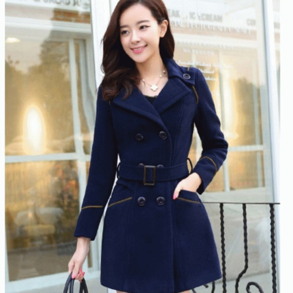 Modern női kabát övvel négy színben - Vékony modell