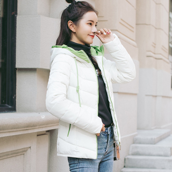 Дамско модерно яке с качулка в  няколко цвята