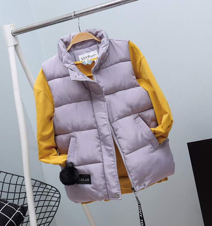 Modern női mellény O-alakú gallérral több színben