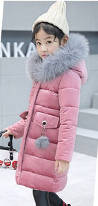 Κομψό παιδικό μπουφάν για κορίτσια με κουκούλα σε δύο χρώματα