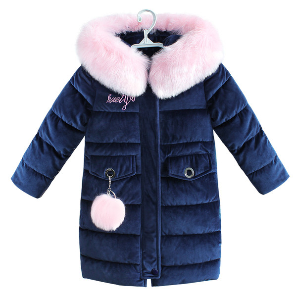 Κομψό παιδικό μπουφάν για κορίτσια με κουκούλα σε δύο χρώματα