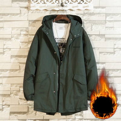 Νέο ανδρικό μπουφάν για το χειμώνα σε μαύρο και πράσινο χρώμα