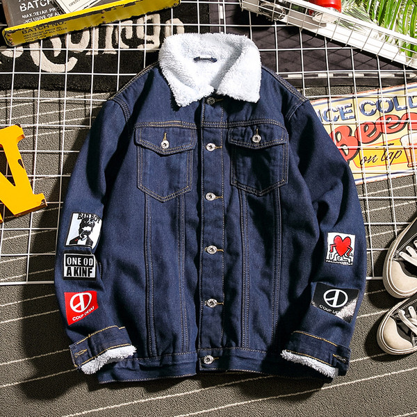 Férfi farmerdzseki puha béléssel őszre és télre három színben