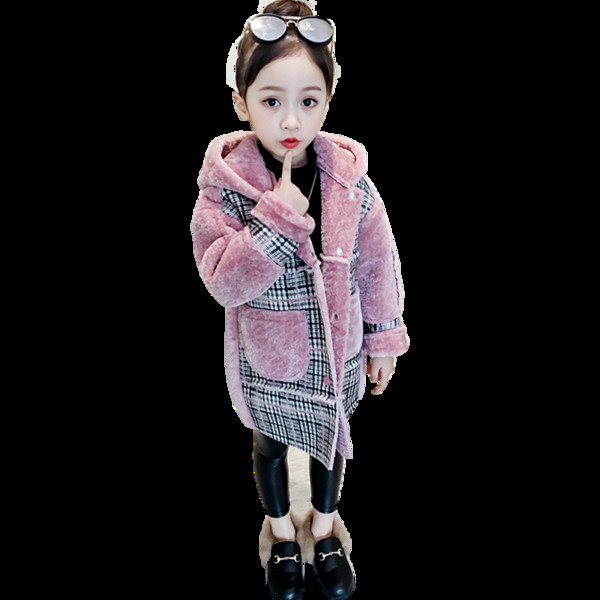 Stílusos gyerekkabát kapucnival lányoknak