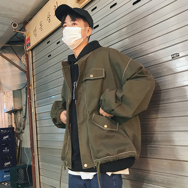 Férfi kabát őszi széles modellhez, két színben