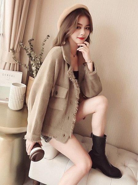 Rövid női modern kabát három színben