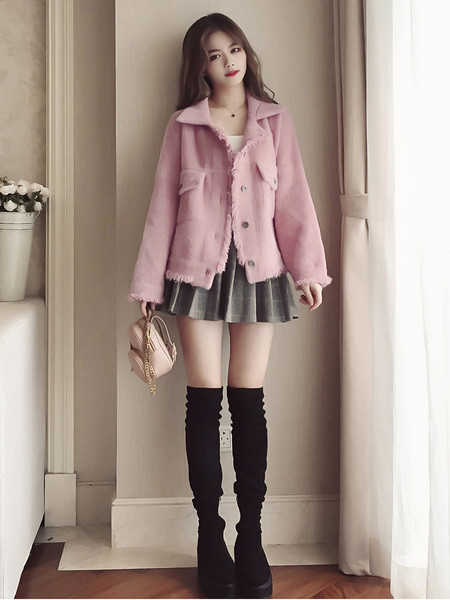 Rövid női modern kabát három színben