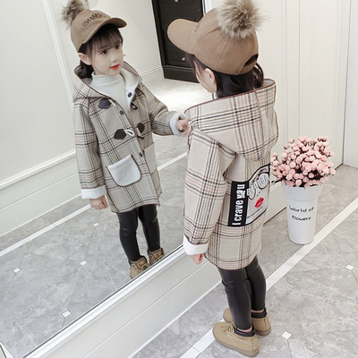 Gyermek kockás kabát lányoknak két színben