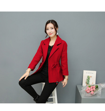 Női rövid kabát derékkötővel több színben