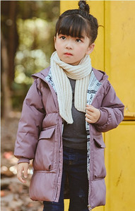 Μακρύ παιδικό μπουφάν σε διάφορα χρώματα κατάλληλο για κορίτσια και αγόρια