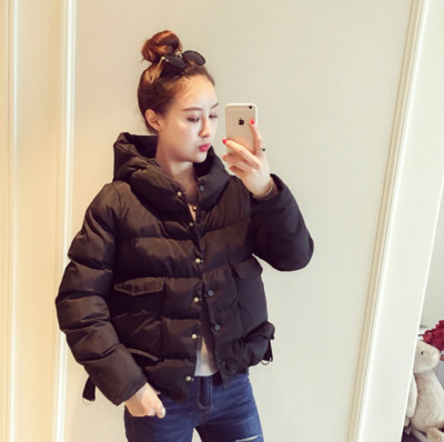 Дамско яке с качулка в черен и розов цвят