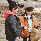 Gyermek őszi kabát két színben, alkalmas fiúknak és lányoknak