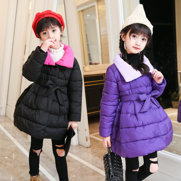 Elegáns gyerekkabát lányoknak két színben