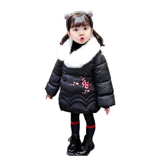 Geaca moderna pentru copii cu guler in puf in trei culori