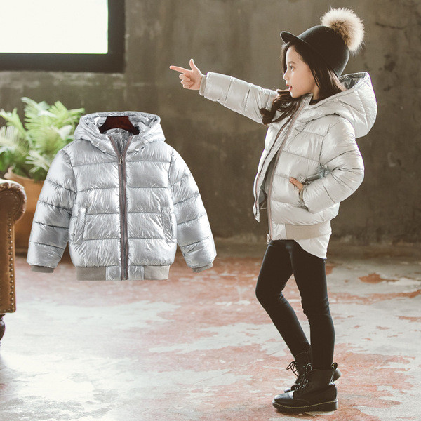 Μοντέρνο χειμερινό παιδικό μπουφάν σε τρία χρώματα