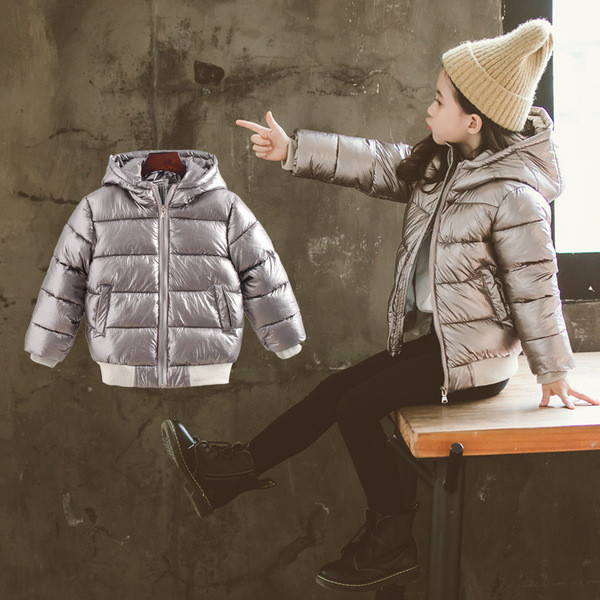 Μοντέρνο χειμερινό παιδικό μπουφάν σε τρία χρώματα