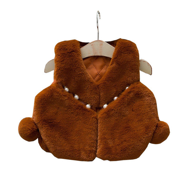 Stílusos gyerek pehelymellény lányoknak gyöngyökkel