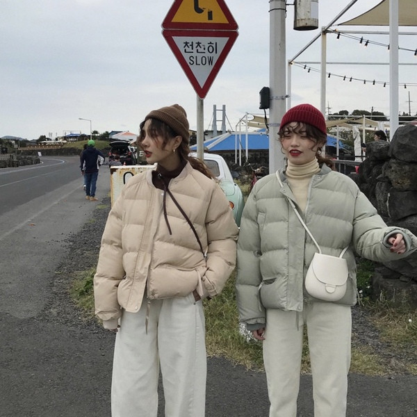 Дамско зимно яке с О-образна яка в няколко цвята