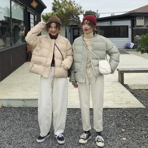 Дамско зимно яке с О-образна яка в няколко цвята