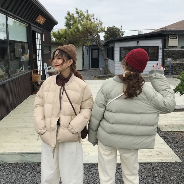 Дамско зимно яке с О-образна яка в няколко цвята