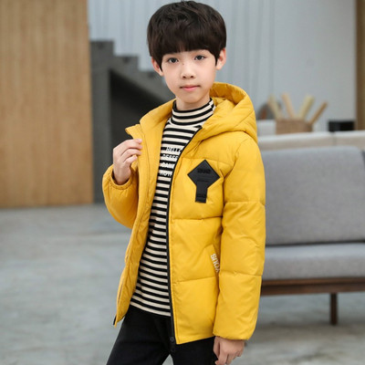 Модерно детско яке за момчета с надпис в три цвята