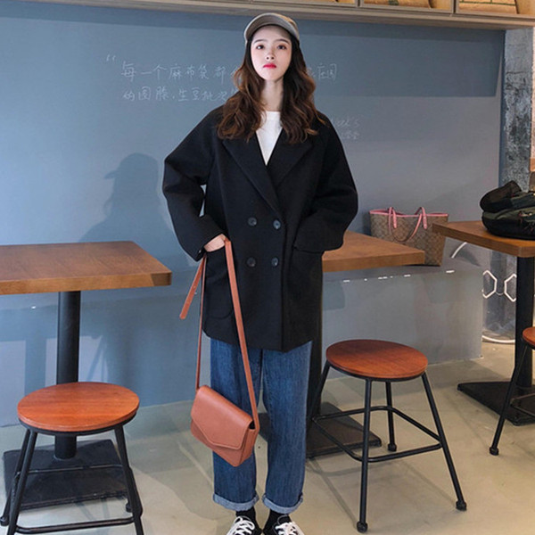 Дамско стилно палто в сив и черен цвят