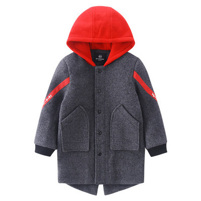 Елегантно детско есенно яке за момчета в сив цвят